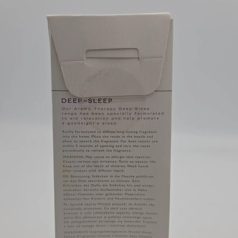 Pecksniff’s Aromatherapy Deep Sleep Reed Diffuser Clary Sage Lavender 100ml New